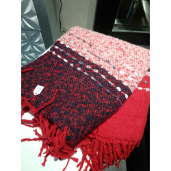 Echarpe style tissé rouge