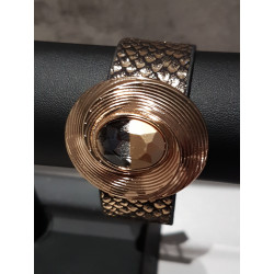 bracelet manchette aspect python or