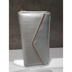 Porte monnaie grand modèle gris argent