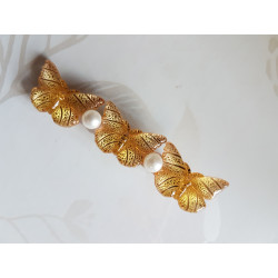 barrettes bijoux papillons dorés