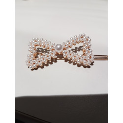 barrettes bijoux petites perles blanches