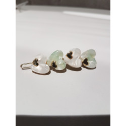 barrettes bijoux coeurs nacrés