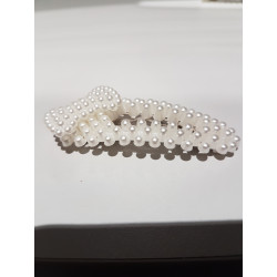 barrettes bijoux petites perles blanches