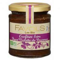 Confiture extra bio Favols figue violette de Provence poids net 220g