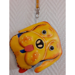 porte monnaie cuir chien
