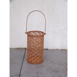 Lanterne mobile, ronde, couleur rouille