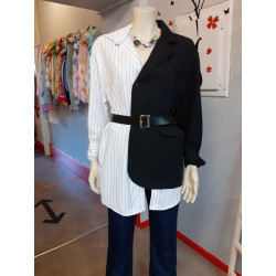 mixte chemise / blazer noire