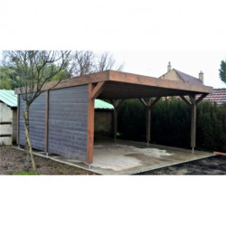 Carport bois pour deux véhicules (modèle Grand Bessey XL).