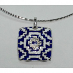 pendentf argent émail  BQ121186