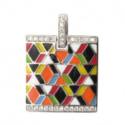 pendentf argent émail  BQ12193