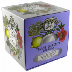 Tisane Sérénité biologique cube carton 24 sachets Provence d'Antan