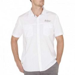 Chemise manches courtes popeline noir ou blanc Calesco OXBOW