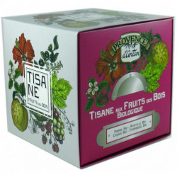 Tisane aux Fruits des Bois biologique cube carton 24 sachets Provence d'Antan