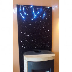 Set complet protection murale pour poêle à bois-marque Dixneuf modèle voie lactée