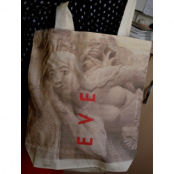 SAC A ANSES EN TOILE AVEC MOTIF EVE