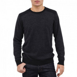 Pull col rond chiné flammé noir Palangri OXBOW