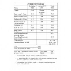 COTISATIONS 2018