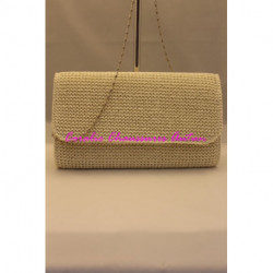 Pochette CORALIE en rafia écru