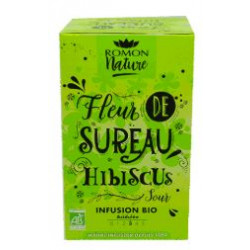 Infusion Bio Fleur de Sureau Hibiscus Sour boite 16 sachets