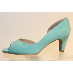Escarpin BRENDA ZARO nubuck vert menthe