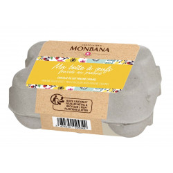 BOITE À ŒUFS FOURRÉS AU PRALINÉ CHOCOLAT AU LAIT CARAMEL MONBANA