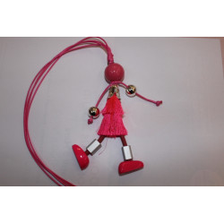 Sautoir CORALIE poupée fushia