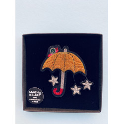 Broche brodée Parapluie étoilé Macon&Lesquoy