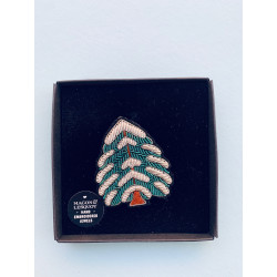 Broche brodée Sapin Macon&Lesquoy