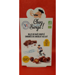 Billes de maïs souflé enrobées de chocolat au lait